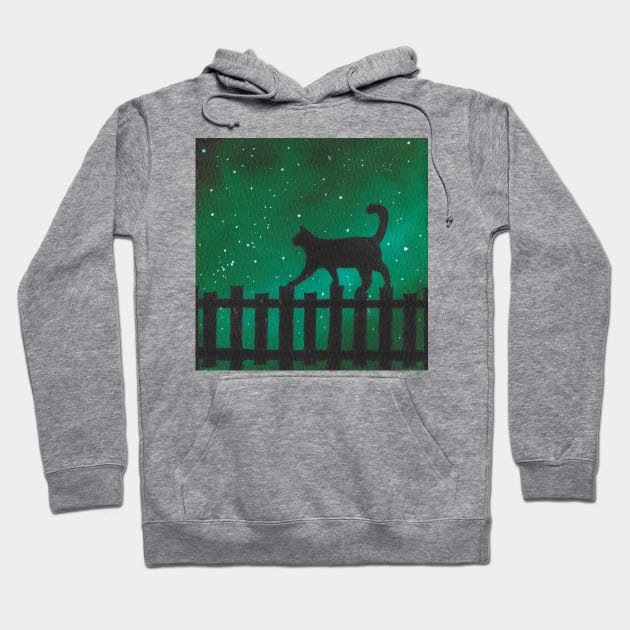 Cat on the fence Hoodie by RosanneCreates